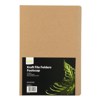 Okin IF402 - Icon Manilla File Folders FS Kraft, Pack of 10