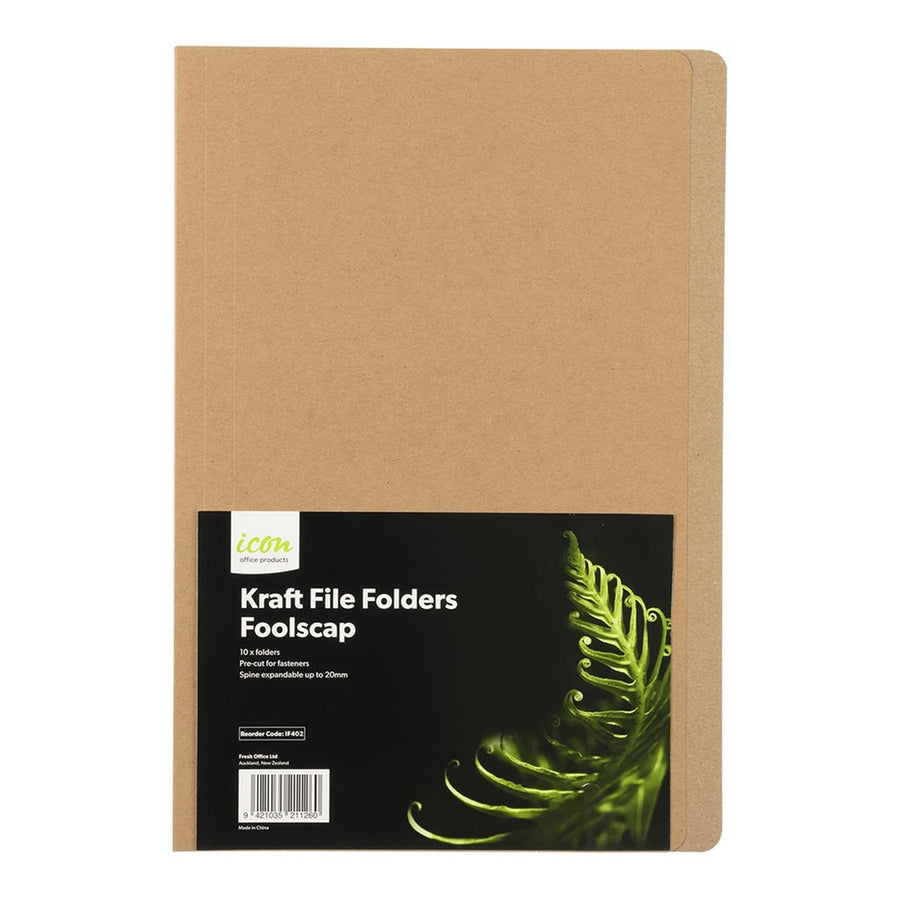 Okin IF402 – Icon Manila-Aktenordner FS Kraft, 10er-Pack