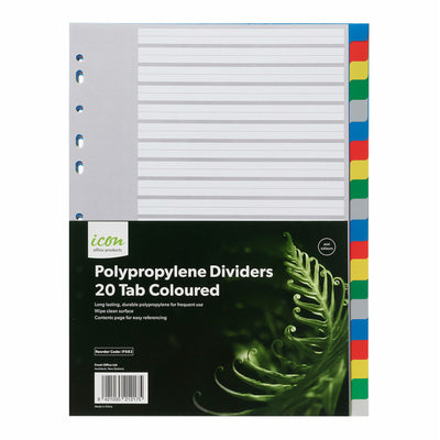 Okin IF682 - Icon PP Dividers 20 Tab Coloured