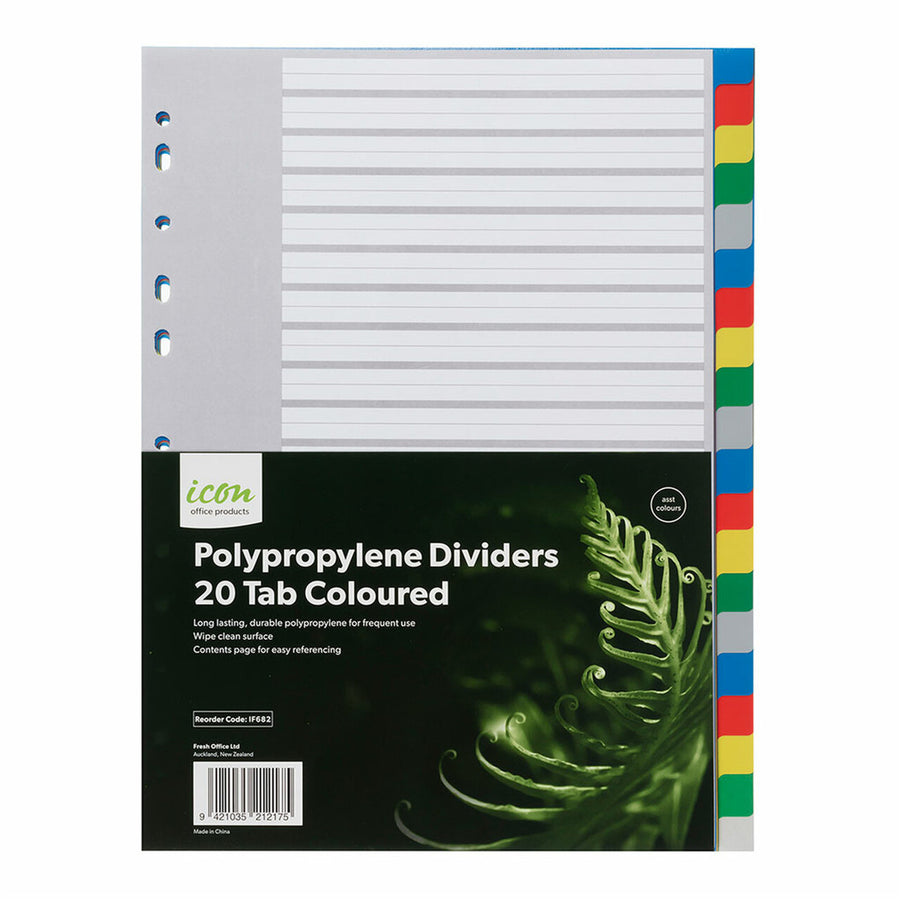 Okin IF682 - Icon PP Dividers 20 Tab Coloured
