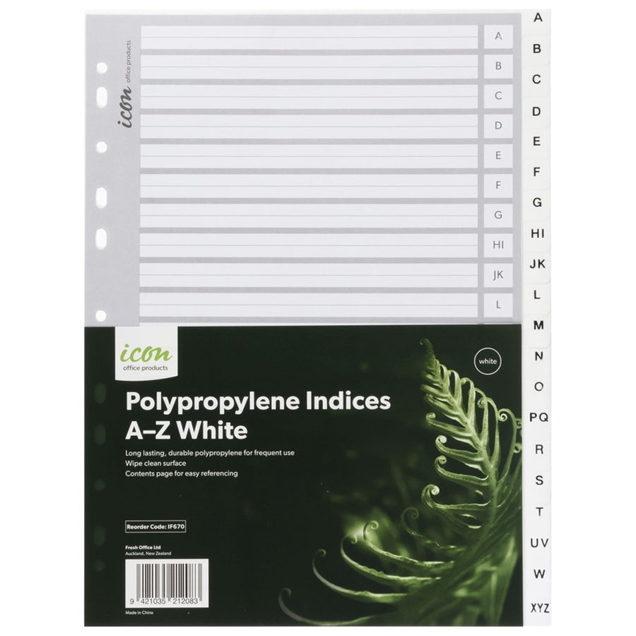 IF670 - Okin PP Indices A-Z White