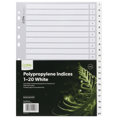 Okin IF675 - Icon PP Indices 1-20 White