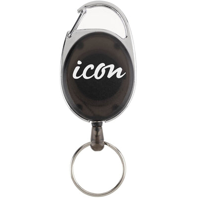 Okin IKHCHR2 - Icon Retractable Snap Lock Key and ID Card Holder Charcoal Retail