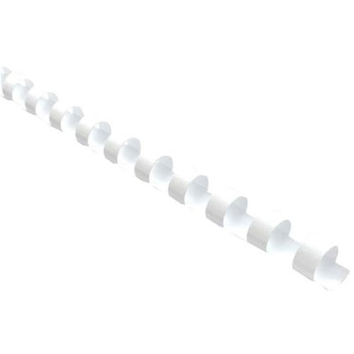 BCOIL6WH25 - Okin Binding Coil Plastic 6mm White, Pack of 25