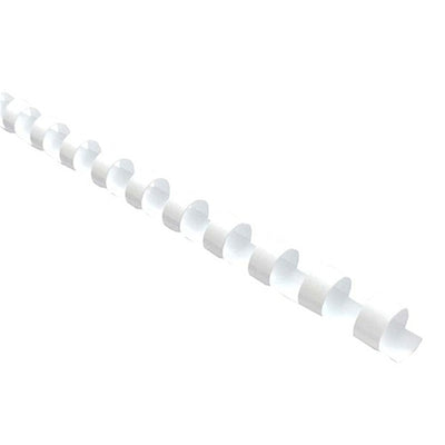 BCOIL12WH25 – Okin Plastikbinderücken 12 mm weiß, Packung mit 25 Stück