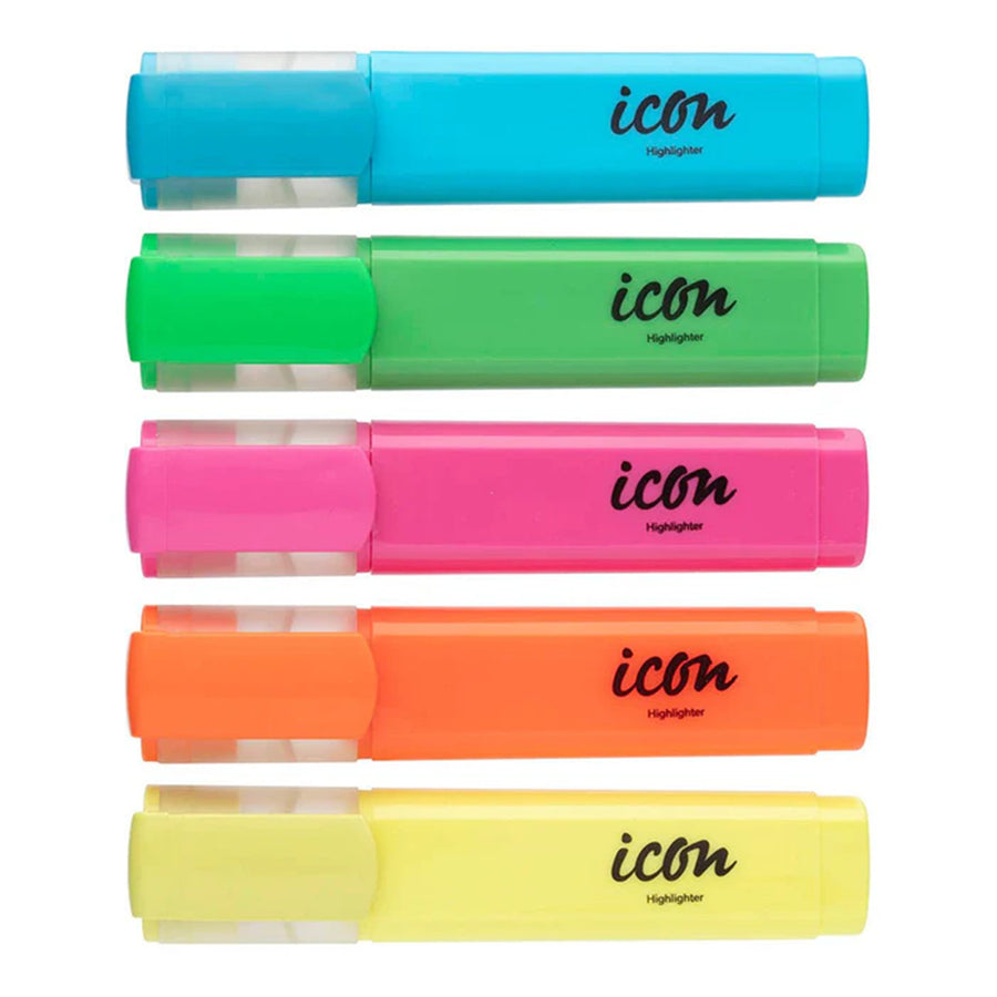 IHLRASSTNB - Okin Recycled Highlighter Chisel Tip 4+1 Bonus Pack, Neon