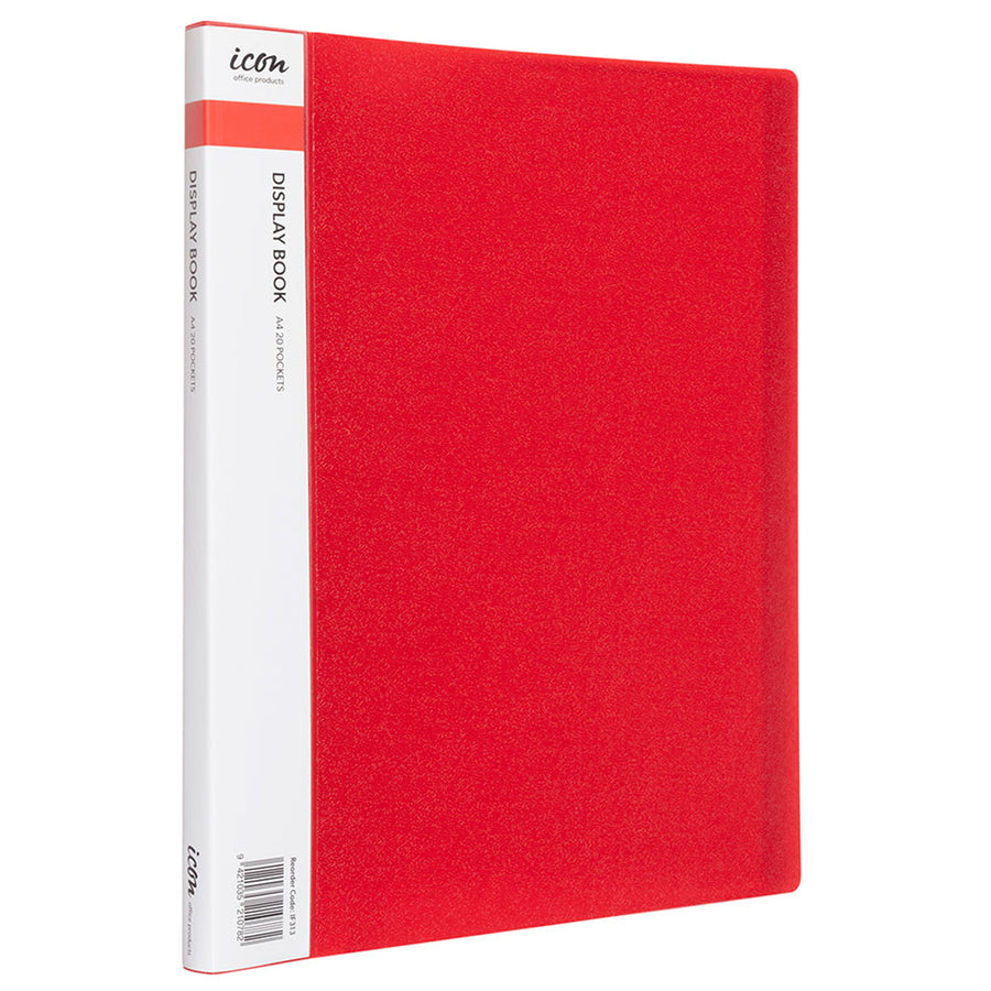 Okin IF313 - Icon Display Book A4 with Insert Spine 20 Pocket Red