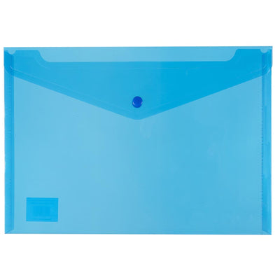 Okin IF461 - Icon PP Document Wallet A4 Button Closure Blue