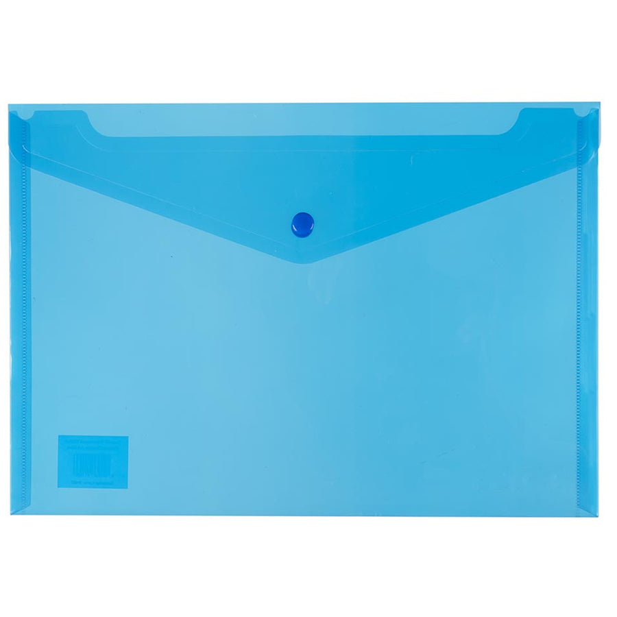 Okin IF461 - Icon PP Document Wallet A4 Button Closure Blue