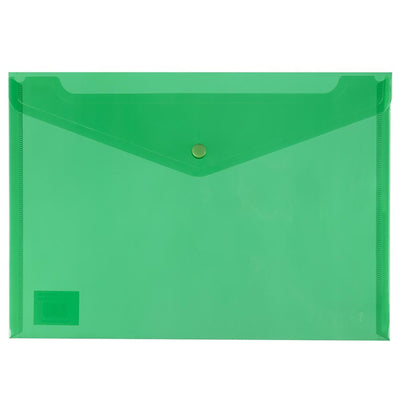 Okin IF462 - Icon PP Document Wallet A4 Button Closure Green