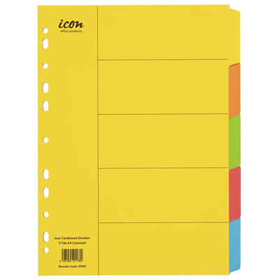 Okin IF600 - Icon Cardboard Dividers 5 Tab Coloured