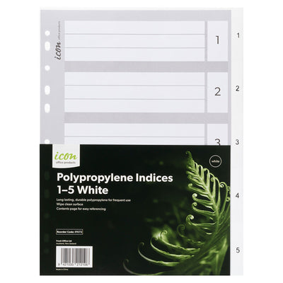 Okin IF672 - Icon PP Indices 1-5 White