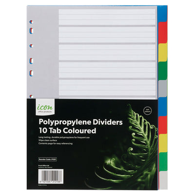 Okin IF681 - Icon PP Dividers 10 Tab Coloured