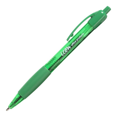 Okin IBPRGGRN - Icon Ballpoint Retractable Pen with Grip Green