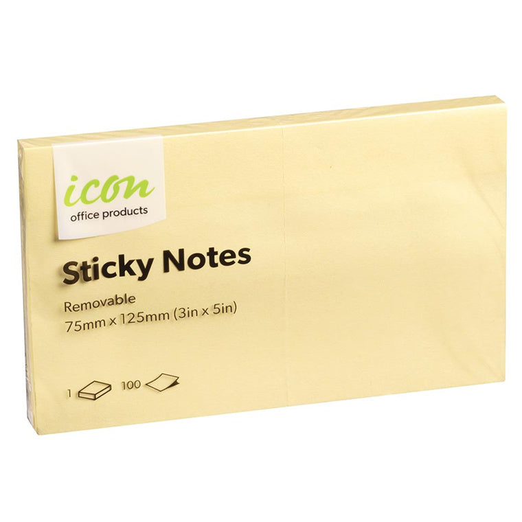 Okin ISAN05Y Sticky Notes 75mm x 125mm Yellow