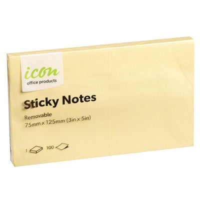 Okin ISAN05Y Sticky Notes 75mm x 125mm Yellow