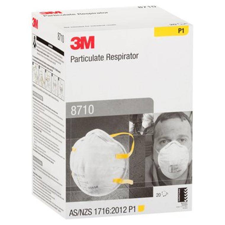 10080 - 3M Respirator Classic 8710 Cupped Standard White P1, Pack of 20