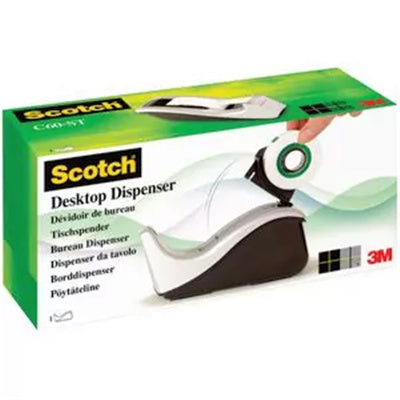 7100110714 - Scotch C60-ST Tape Dispenser Silver/Black
