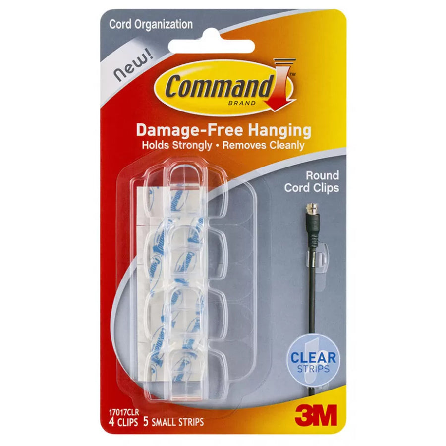 7100348574 - Command Cord Clips 17017CLR Clear, Pack of 4