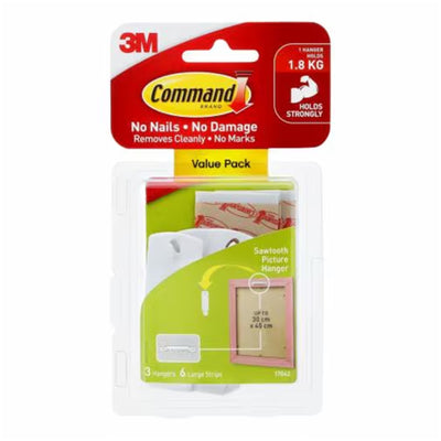 3M Adhesives   Command Sawtooth Picture Hanger 17042 - White