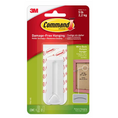 7100343360 - Command Picture Hanger 17041 Large White Wire-Backed Pk/1