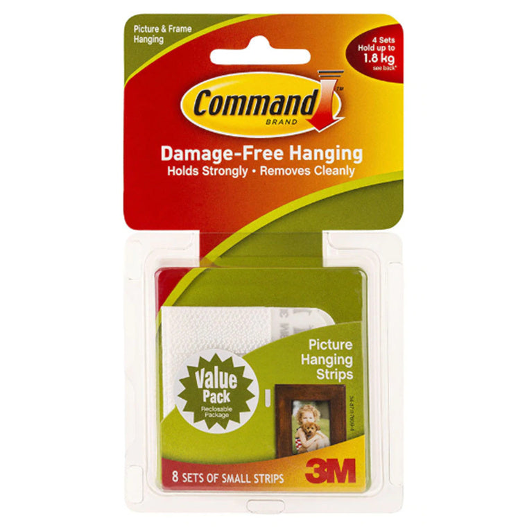 3M Command   Strips Picture Hanging 17205-VP - Small White
