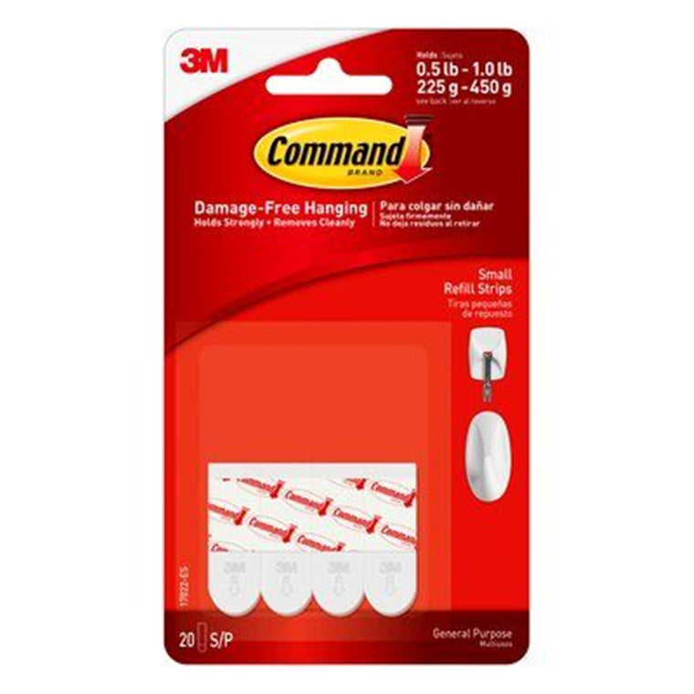 7100281739 - Command Refill Strips 17022 Small White, Pack of 20