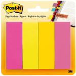 7100036471 - Post-it Haftmarker 671-4AU 22x73mm sortiert, Packung mit 4 Stück