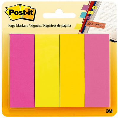 Post-it Page Markers 671-4AU 22x73mm Assorted, Pack of 4