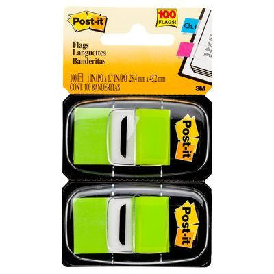 7100031740 - Post-it Flags 680-BG2 25x43mm Bright Green, Pack of 2