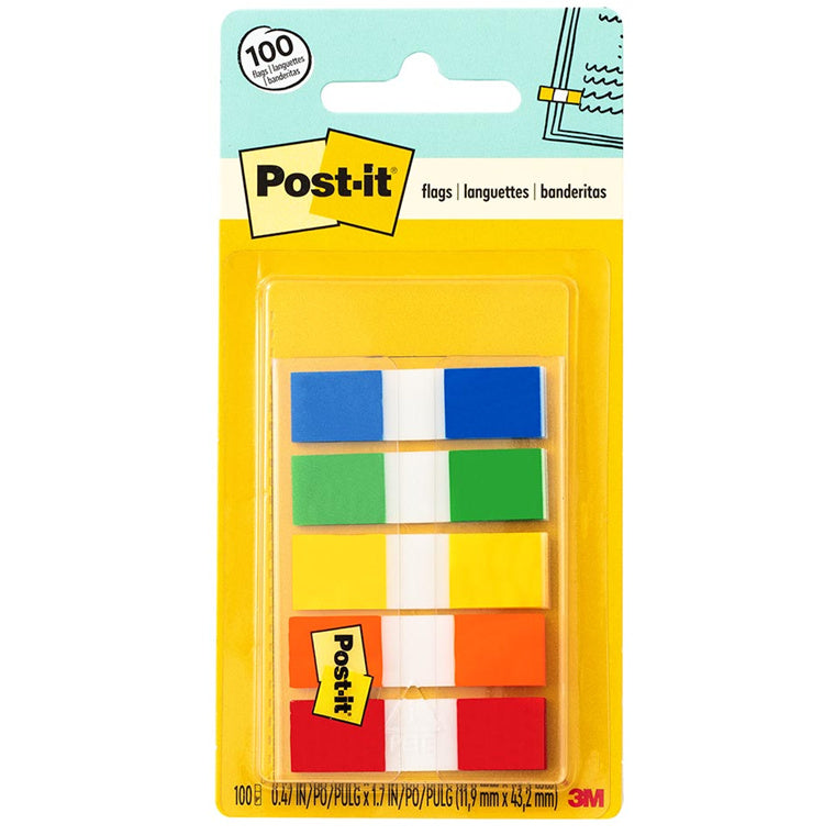 7100090805 - Post-it Flags 683-5CF 12x43mm Primary, Pack of 5