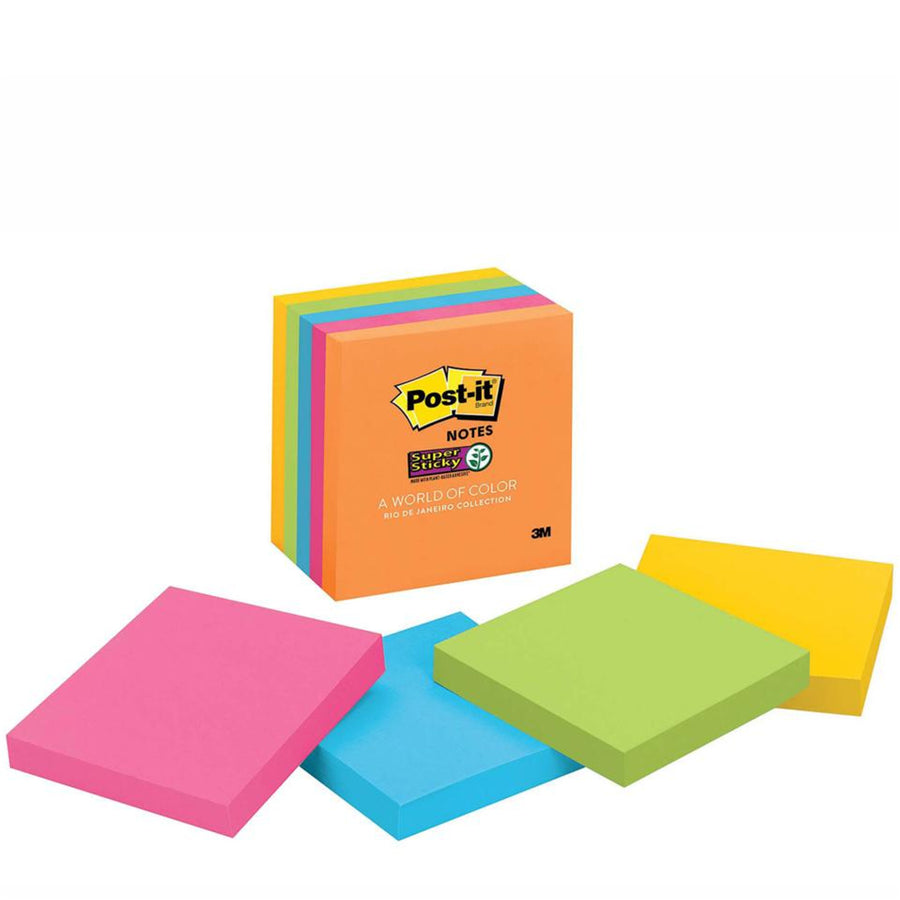 7100281210 - Post-it Super Sticky Notes 654-5SSAU 76x76mm Energy Boost, Pack of 5