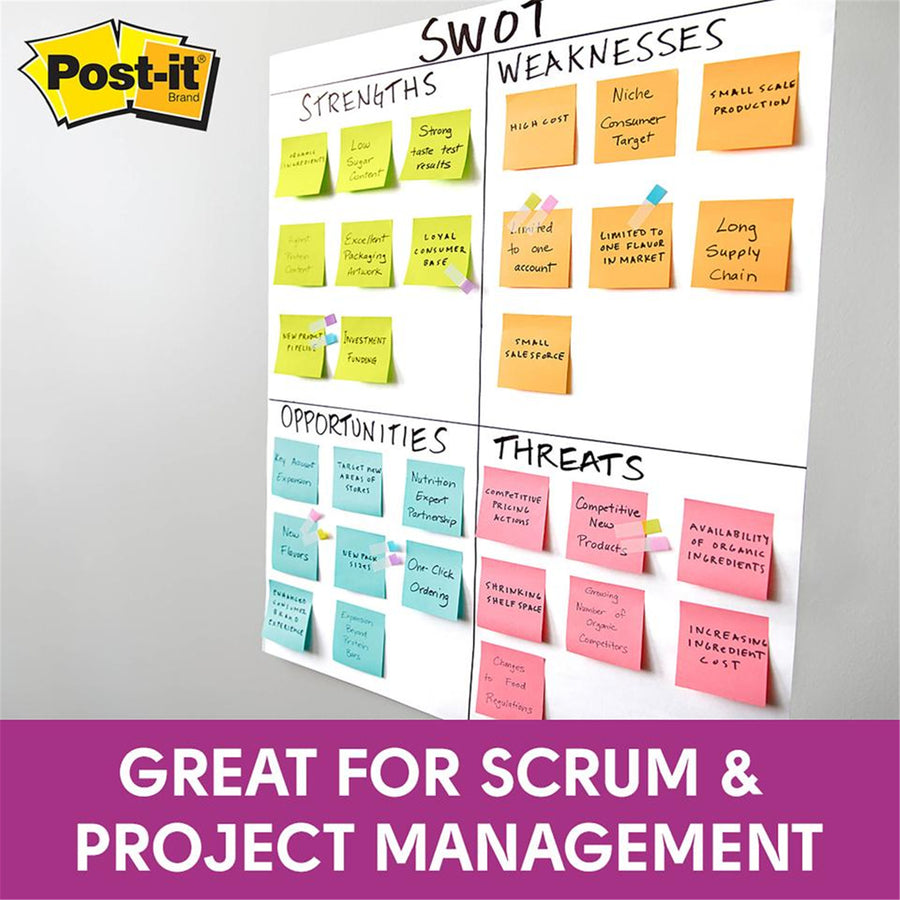 7100281210 - Post-it Super Sticky Notes 654-5SSAU 76x76mm Energy Boost, Pack of 5