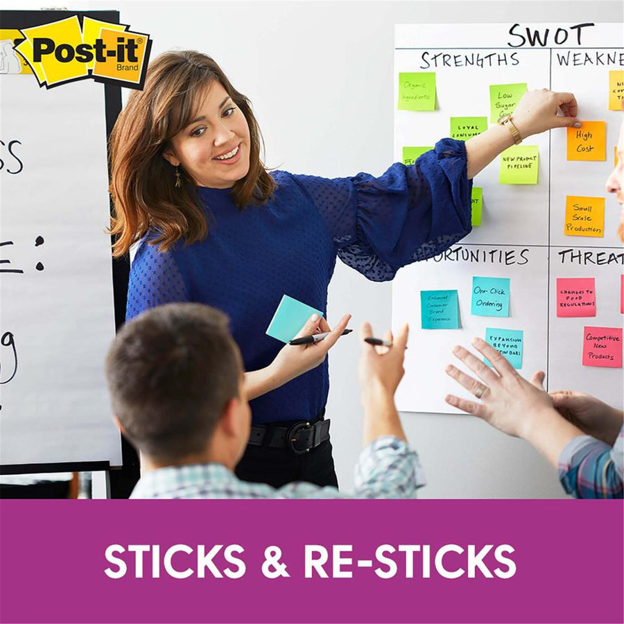 7100281210 - Post-it Super Sticky Notes 654-5SSAU 76x76mm Energy Boost, Pack of 5