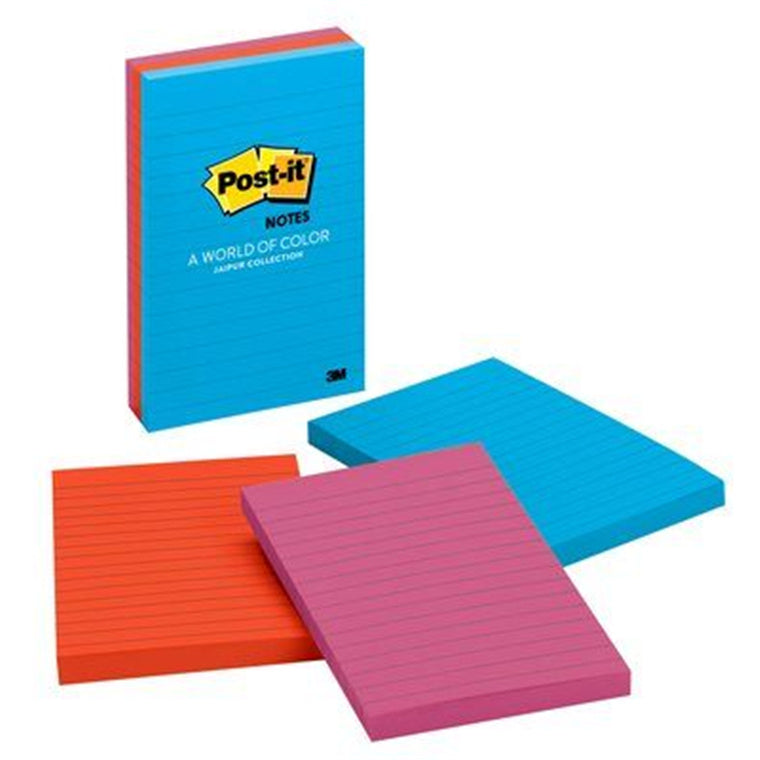 7100230245 - Post-it Lined Notes 660-3AU 101x152mm Floral Fantasy, Pack of 3