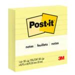 7100229680 - Post-it Lined Notes 675-YL 101x101mm Yellow 300sh
