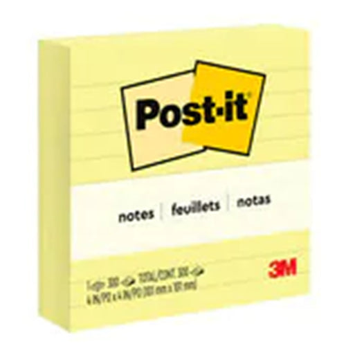 Post-it Lined Notes 675-YL 101x101mm Yellow 300sh