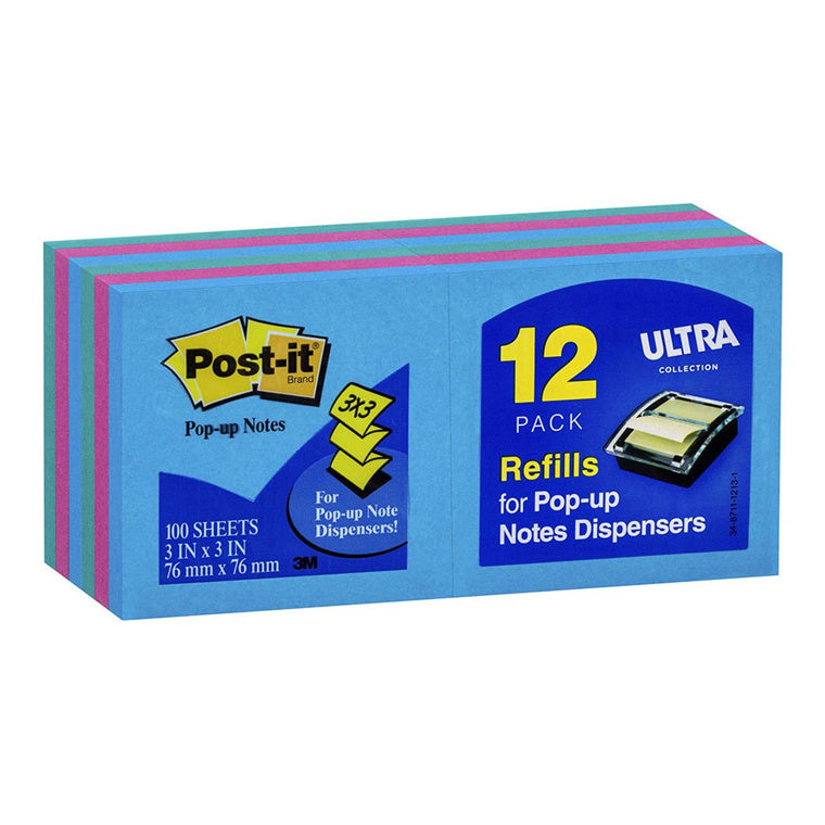 7100145161 - Post-it Pop Up Notes R330-AU 76x76mm Floral Fantasy, Pack of 12