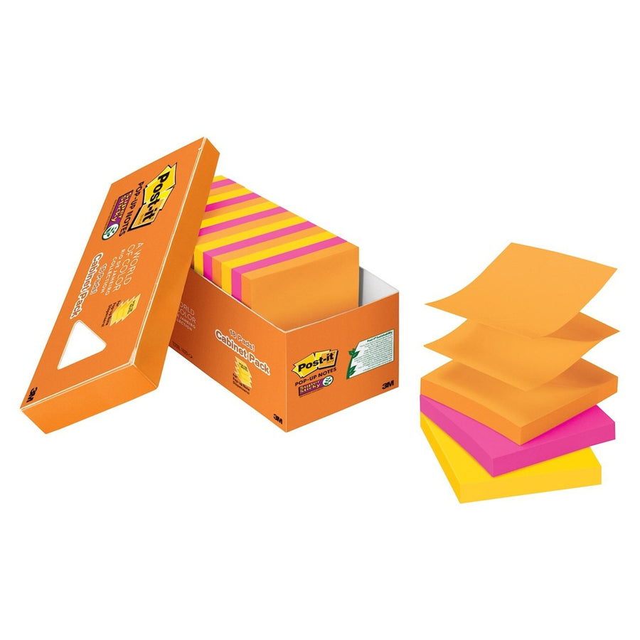 7010372359 - Post-it Super Sticky Pop Up Notes R330-18SSAU-CP 76x76mm Energy Boost, Pack of 18