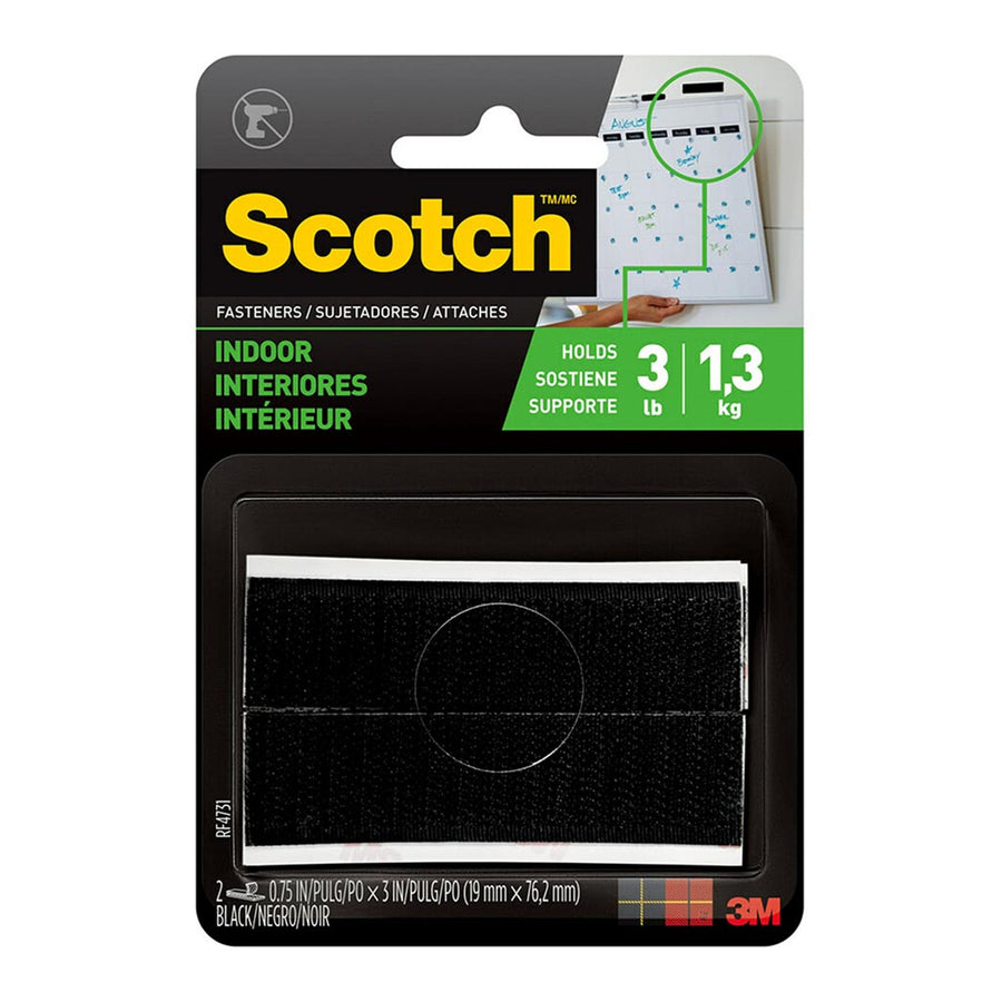 70006960101 - Scotch Fastener Indoor RF4731 19mmx76mm Black, Pack of 4