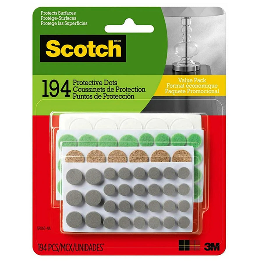 70006969094 - Scotch Protective Dots SP860-NA Asst Sizes, Pack of 194