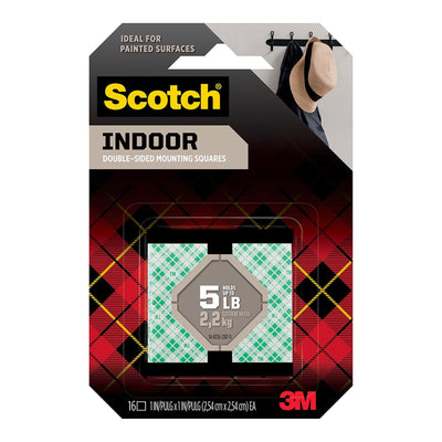 7100235239 - Scotch Mounting Squares 111S-SQ-16 Indoor 25mm, Pack of 16