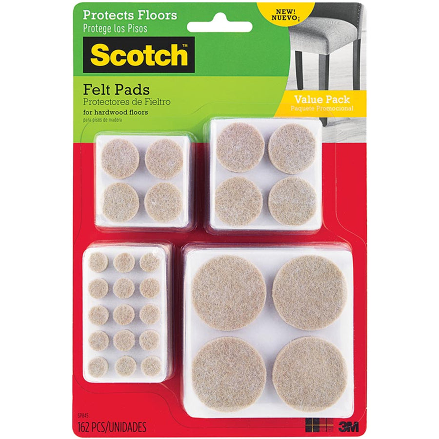7100112868 - Scotch Felt Pads SP845 Beige Assorted, Pack of 162