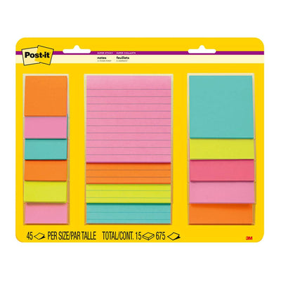 7100242057 - Post-it Super Sticky Notes 4423-15SSMIA Supernova Neons Combo, 15er-Pack