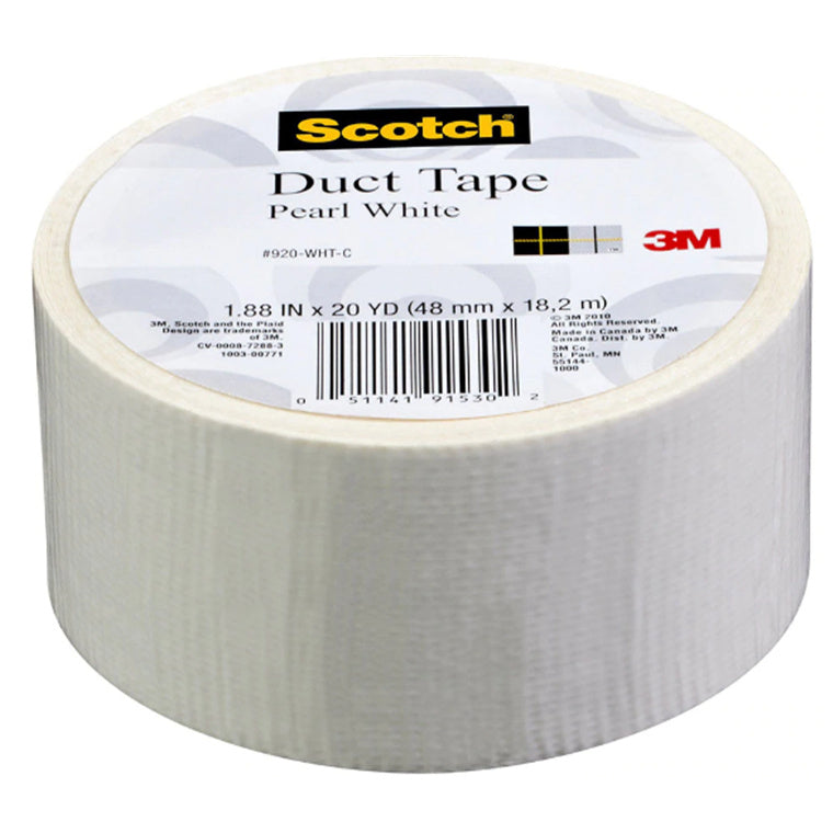 7100166633 - Scotch Duct Tape 920-WHT 48mm x 18.2m Pearl White