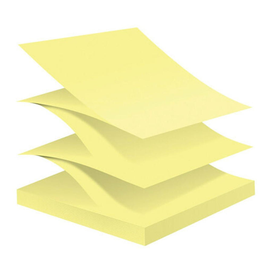 7100290373 - Post-it 100 Rec Super Sticky Pop Up Notes R330R-6SSCY 76x76mm Yellow, Pack of 6