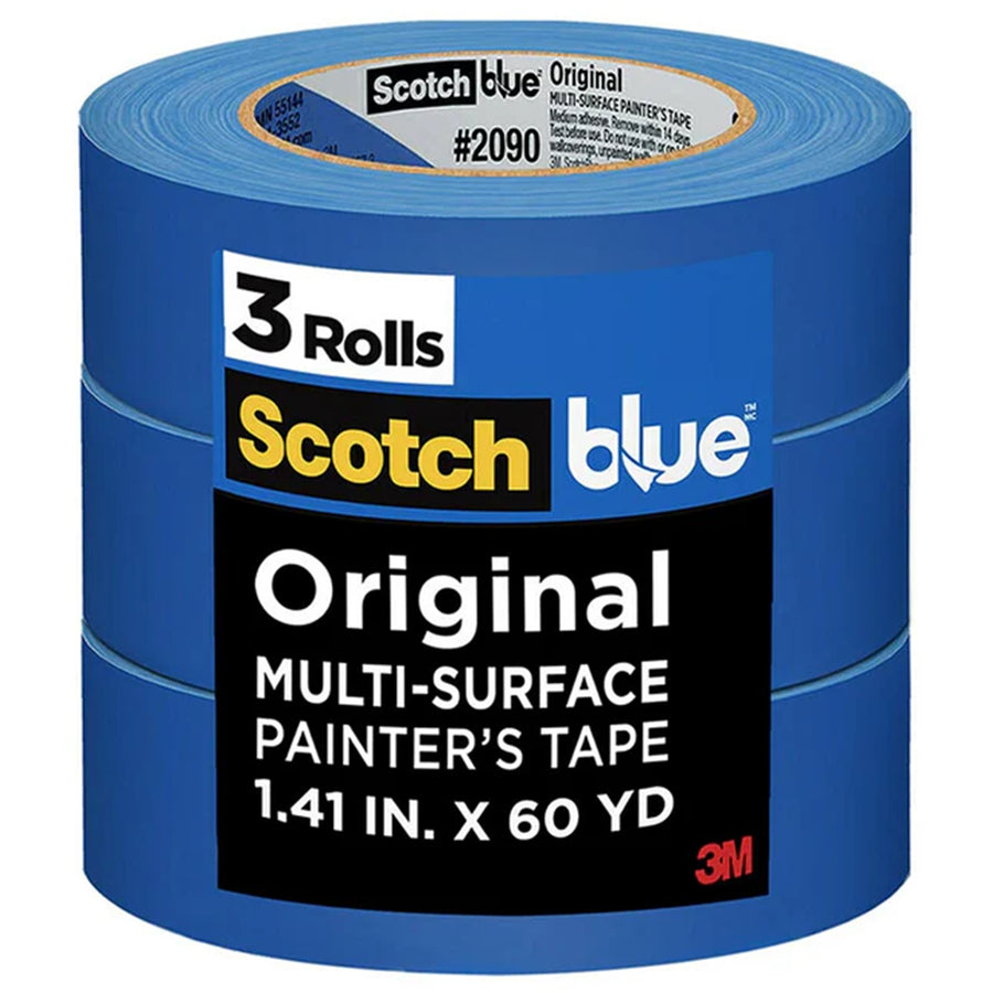 7100195689 - ScotchBlue Painter's Tape 2090-36AP3 36mm x 55m, Pack of 3