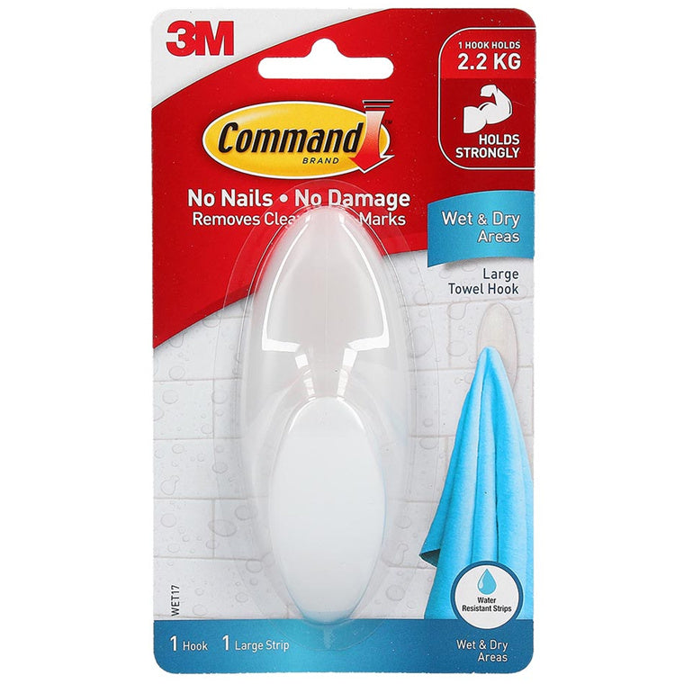 7011387296 - Command Wet Area Hook WET17-ES Large White