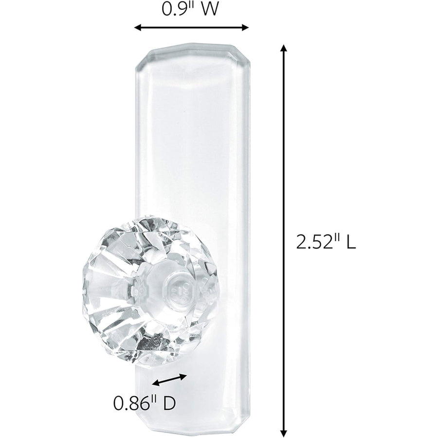 7100337024 - Command Crystal Hook 17095CLR-ES Medium Clear, Pack of 2