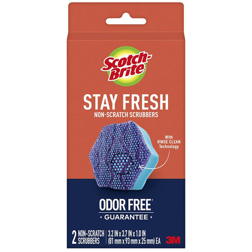 Scotch-Brite Scrub Dots Advanced SDA-2 Non-Scratch Scrubber, Pack of 2